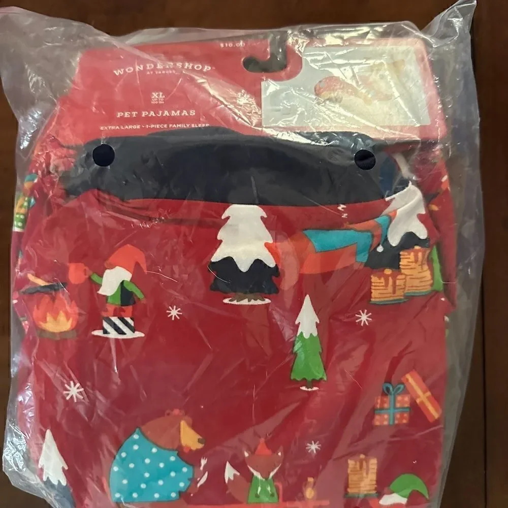 Wondershop Dog Holiday Gnome Pajamas NWT Size XL